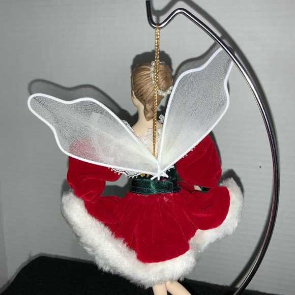 Christmas Ballerina Fairy Ornament Angel Figurine Vintage Porcelain Collectible - Picture 8 of 16